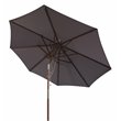 Safavieh Bethany 9ft Eucalyptus Wooden Outdoor Umbrella in Neutral Gray