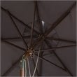 Safavieh Bethany 9ft Eucalyptus Wooden Outdoor Umbrella in Neutral Gray