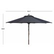 Safavieh Bethany 9ft Eucalyptus Wooden Outdoor Umbrella in Neutral Gray