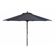 Safavieh Bethany 9ft Eucalyptus Wooden Outdoor Umbrella in Neutral Gray
