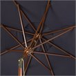 Safavieh Bethany 9ft Eucalyptus Wooden Outdoor Umbrella in Navy