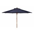Safavieh Bethany 9ft Eucalyptus Wooden Outdoor Umbrella in Navy