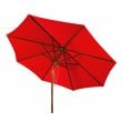 Safavieh Bethany 9ft Eucalyptus Wooden Outdoor Umbrella in Red