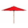 Safavieh Bethany 9ft Eucalyptus Wooden Outdoor Umbrella in Red