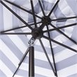 Safavieh Vienna 11ft Round Crank Metal Umbrella in Navy and White