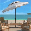 Safavieh Zimmerman 9ft Metal Double Top Market Umbrella in White