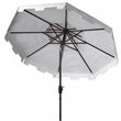 Safavieh Zimmerman 9ft Metal Double Top Market Umbrella in White