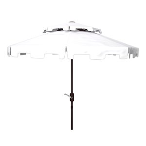 Safavieh Zimmerman 9ft Metal Double Top Market Umbrella in White