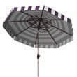 Safavieh Elsa Fashion Line 9ft Metal Double Top Market Umbrella in Navy/White