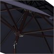 Safavieh Athens 9ft Metal/Polyester Double Top Crank Umbrella in Navy and White