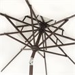 Safavieh Milan Fringe 9ft Metal/Polyester Double Top Crank Umbrella in White