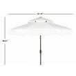 Safavieh Milan Fringe 9ft Metal/Polyester Double Top Crank Umbrella in White
