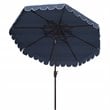 Safavieh Venice 9ft Metal/Polyester Double Top Crank Umbrella in Navy/White