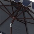Safavieh Venice 9ft Metal/Polyester Double Top Crank Umbrella in Navy/White