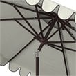 Safavieh Venice 9ft Metal/Polyester Double Top Crank Umbrella in White/Black