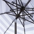Safavieh Vienna 9ft Metal/Polyester Double Top Crank Umbrella in Gray/White