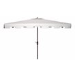 Safavieh Zimmerman 6.5x10ft Rectangle Metal/Polyester Market Umbrella in White