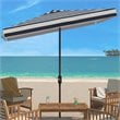 Safavieh Elsa Fashion Line 6.5x10ft Rectangle Metal Umbrella in Navy and White