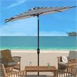 Safavieh Iris Fashion Line 6.5x10ft Rect Metal/Polyester Umbrella in Navy/White
