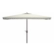 Safavieh Elegant Valance 6.5x10ft Rect Metal/Polyester Umbrella in Beige/White