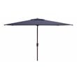 Safavieh Athens 6.5x10ft Rectangle Crank Metal/Polyester Umbrella in Navy/White