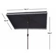 Safavieh Milan Fringe 6.5x10ft Rectangle Crank Metal/Polyester Umbrella in Navy