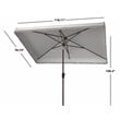 Safavieh Milan Fringe 6.5x10ft Rectangle Crank Metal/Polyester Umbrella in White