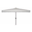 Safavieh Milan Fringe 6.5x10ft Rectangle Crank Metal/Polyester Umbrella in White