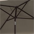 Safavieh Zimmerman 7.5ft Square Metal/Polyester Market Umbrella in Beige/White