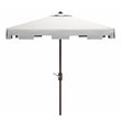 Safavieh Zimmerman 7.5ft Square Metal/Polyester Market Umbrella in White