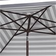 Safavieh Elsa Fashion Line 7.5ft Square Metal/Polyester Umbrella in Black/White