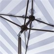 Safavieh Iris Fashion Line 7.5ft Square Metal/Polyester Umbrella in Navy/White