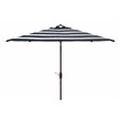 Safavieh Iris Fashion Line 7.5ft Square Metal/Polyester Umbrella in Navy/White