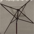 Safavieh Elegant Valance 7.5ft Square Metal/Polyester Umbrella in Beige/White
