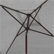 Safavieh Elegant Valance 7.5ft Square Metal/Polyester Umbrella in White/Black