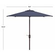 Safavieh Athens 7.5ft Square Crank Metal/Polyester Umbrella in Navy/White