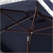 Safavieh Milan Fringe 7.5ft Square Metal/Polyester Market Umbrella in Navy