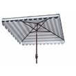 Safavieh Vienna 7.5ft Square Crank Metal/Polyester Umbrella in Navy and White