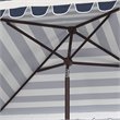Safavieh Vienna 7.5ft Square Crank Metal/Polyester Umbrella in Navy and White
