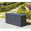 Safavieh Cosima Contemporary Wood Outdoor Cushion Box in Black