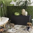 Safavieh Cosima Contemporary Wood Outdoor Cushion Box in Black
