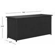 Safavieh Cosima Contemporary Wood Outdoor Cushion Box in Black