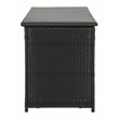 Safavieh Cosima Contemporary Wood Outdoor Cushion Box in Black