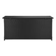 Safavieh Cosima Contemporary Wood Outdoor Cushion Box in Black