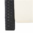 Safavieh Herdla Rattan/Steel Outdoor Recliner Chair in Black and Beige