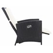 Safavieh Herdla Rattan/Steel Outdoor Recliner Chair in Black and Beige