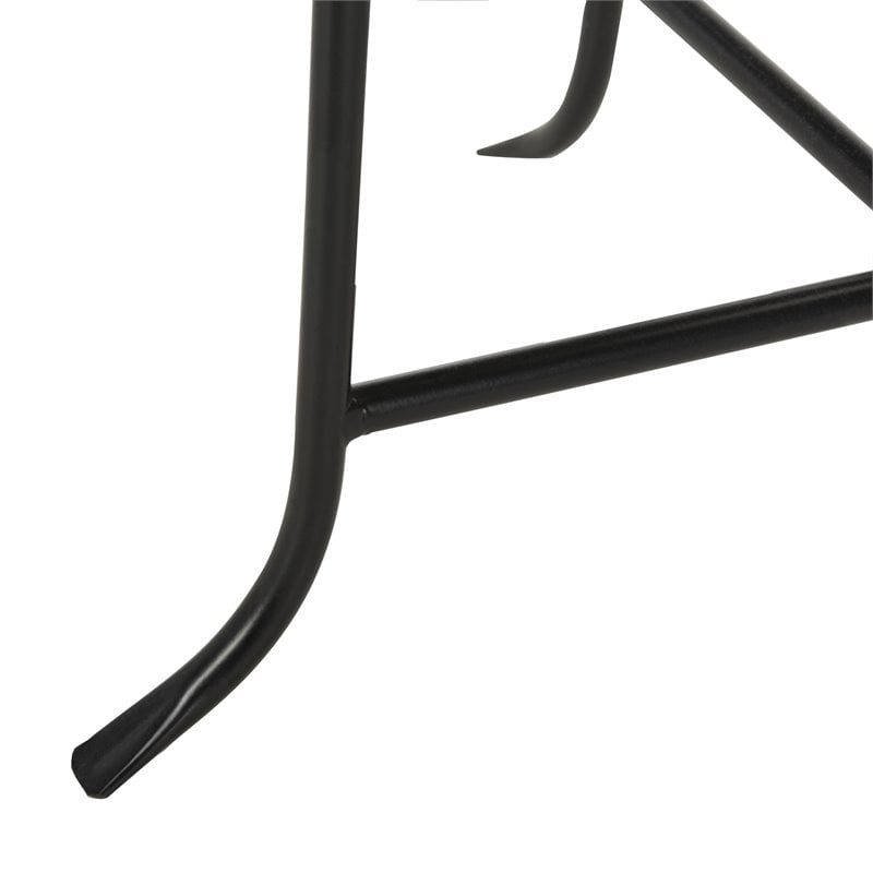 Safavieh Azov Modern Steel Metal Outdoor Plant Stand in Pewter/Black