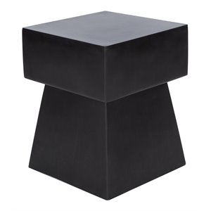 Safavieh Zen 18.1&quot Modern Concrete Indoor/Outdoor Accent Table in Black