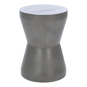 Safavieh Torre 17.3&quot Modern Concrete Indoor/Outdoor Accent Table in Dark Gray