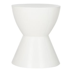 Safavieh Athena 17.7&quot Round Concrete Indoor/Outdoor Accent Table in Ivory